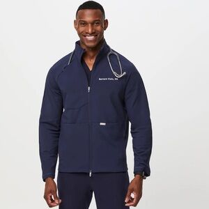 FIGS Men’s Navy On-Shift CountourKnit Scrub Jacket (NWT!!)